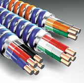 mc metal clad wire cable lightweight light weight light-weight wires cables high strength galvanized steel armor Commercial, industrial, multi-residential branch circuits and feeder wiring-services for power, lighting, control and signal circuits  exposed or concealed  fished, surface mounted, applications requiring superior EMI shielding