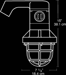 rab explosion proof explosionproof explosion-proof light lights lighting incandescent fixture fixtures stanchion mount mounted hazardous location locationsn es124 with guard