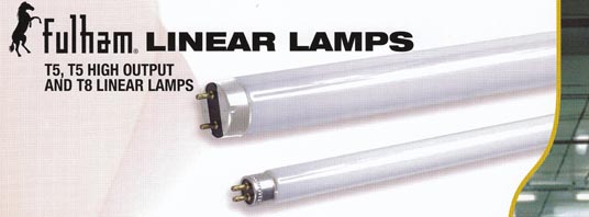 t5, t5ho, t5 high output and t8 linear fluorescent lamps lights by fulham