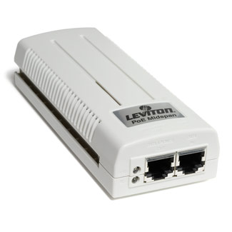 leviton m3001-1ub 1 port 1-port power over ethernet midspan poe